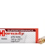 Hornady Superformance SST Ammunition 270 Winchester 140 Grain SST Polymer Tip Box of 20