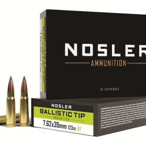 Nosler 7.62x39mm ammunition box