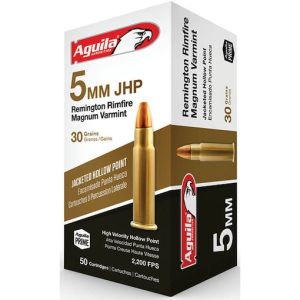 Aguila 5mm JHP cartridges