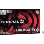 Federal American Eagle Ammunition 9mm Luger 115 Grain Full Metal Jacket