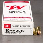 Winchester USA Ammunition 10mm Auto 180 Grain Full Metal Jacket
