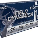 Fiocchi Field Dynamics Ammunition 270 Winchester 130 Grain Pointed Soft Point Box of 20