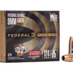 Federal Premium Personal Defense Ammunition 9mm Luger 124 Grain Hydra-Shok Jacketed Hollow Point