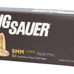 Sig Sauer Elite Performance Ammunition 9mm Luger 115 Grain Full Metal Jacket