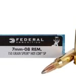Federal Power-Shok Ammunition 7mm-08 Remington 150 Grain Speer Hot-Cor Soft Point Box of 20