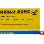 Buffalo Bore Ammunition 357 Sig 125 Grain Barnes TAC-XP Hollow Point Low Flash Lead-Free Box of 20