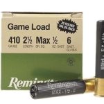 Remington Game Load Ammunition 410 Bore 2-1/2" 1/2 oz #6 Shot Box of 20