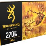 Browning BXS Solid Expansion Ammunition 270 Winchester 130 Grain Solid Copper Polymer Tip Boat Tail Lead-Free Box of 20