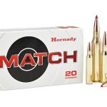 Hornady Match Ammunition 338 Lapua Magnum 250 Grain Hollow Point Boat Tail Box of 20