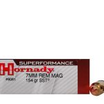 Hornady Superformance SST Ammunition 7mm Remington Magnum 154 Grain SST Polymer Tip Box of 20