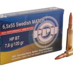 Prvi Partizan Match Ammunition 6.5x55mm Swedish Mauser 120 Grain Hollow Point Boat Tail Box of 20