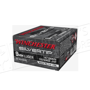 Winchester Silvertip Defense Ammunition 9mm Luger 115 Grain Jacketed Hollow Point 20016 77607 300x300