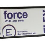 Eley Force Semi-Auto Ammunition 22 Long Rifle High Velocity 42 Grain Lead Round Nose