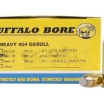 Buffalo Bore Ammunition 454 Casull 300 Grain Jacketed Flat Nose Box of 20