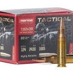 Norma Tactical Ammunition 7.62x39mm 124 Grain Full Metal Jacket Box of 20