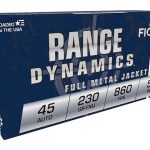 Fiocchi Range Dynamics Ammunition 45 ACP 230 Grain Full Metal Jacket