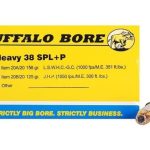 Buffalo Bore Ammunition 38 Special +P 125 Grain Jacketed Hollow Point Box of 20