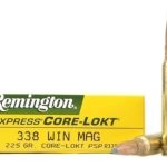 Remington Core-Lokt Ammunition 338 Winchester Magnum 225 Grain Core-Lokt Pointed Soft Point Box of 20