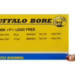 Buffalo Bore Ammunition 9mm Luger +P+ 95 Grain Barnes TAC-XP Hollow Point Lead-Free Box of 20