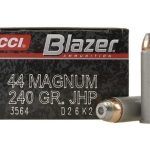 Blazer Ammunition 44 Remington Magnum 240 Grain Jacketed Hollow Point