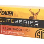 Sig Sauer Elite Performance Hunting HT Ammunition 6.5 Creedmoor 120 Grain Solid Copper Lead-Free Expanding Box of 20