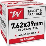 Winchester Target & Practice Ammunition 7.62x39mm 123 Grain Full Metal Jacket