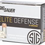 Sig Sauer Elite Performance Ammunition 380 ACP 90 Grain V-Crown Jacketed Hollow Point Box of 20