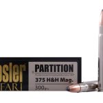 Nosler Safari Ammunition 375 H&H Magnum 300 Grain Partition Box of 20