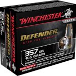 Winchester Defender Ammunition 357 Sig 125 Grain Bonded Jacketed Hollow Point Box of 20