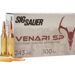 Sig Sauer Venari SP Ammunition 243 Winchester 100 Grain Jacketed Soft Point Box of 20