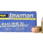Speer Lawman Ammunition 45 GAP 185 Grain Total Metal Jacket