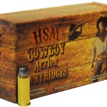HSM Cowboy Action Ammunition 44 Russian 200 Grain Hard Cast Lead Round Nose Flat Point Box of 50