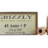 45 Auto +P ammunition
