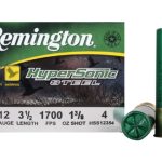 Remington HyperSonic Ammunition 12 Gauge 3-1/2" 1-3/8 oz #4 Non-Toxic Steel Shot
