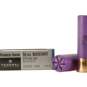 Purple 16 gauge buckshot shells
