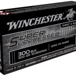 Winchester Super Suppressed Ammunition 300 AAC Blackout Subsonic 200 Grain Open Tip