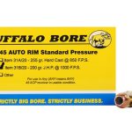Buffalo Bore Ammunition 45 Auto Rim (Not ACP) 200 Grain Jacketed Hollow Point Box of 20