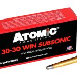 Atomic Ammunition 30-30 Winchester Subsonic 165 Grain Lead Round Nose Flat Point Box of 20