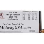 Nosler Custom Ammunition 270 Winchester Short Magnum (WSM) 150 Grain Partition Box of 20