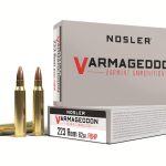 Nosler Varmageddon Ammunition 223 Remington 62 Grain Hollow Point Flat Base Box of 20