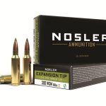 Nosler E-Tip Ammunition 300 Winchester Short Magnum (WSM) 180 Grain Polymer Tip Lead-Free Box of 20