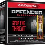 Winchester Defender Close Range Ammunition 20 Gauge 2-3/4" 7/8 oz #2 Plated Shot