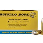 Buffalo Bore Ammunition 44 Remington Magnum 255 Grain Lead Semi-Wadcutter Gas Check Box of 20