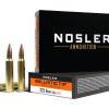 Nosler ammunition box and bullets