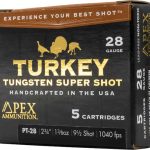 Apex Turkey TSS Ammunition 28 Gauge 2-3/4" 1-3/8 oz #9 Non-Toxic Tungsten Super Shot Box of 5