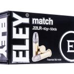 Eley Match Ammunition 22 Long Rifle 40 Grain Lead Flat Nose
