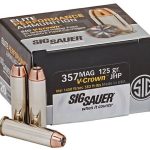 Sig Sauer Elite Performance Ammunition 357 Magnum 125 Grain V-Crown Jacketed Hollow Point Box of 20