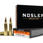 Nosler ammunition box and bullets