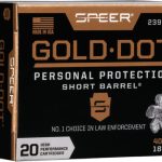 Speer Gold Dot Short Barrel Ammunition 40 S&W 180 Grain Jacketed Hollow Point Box of 20