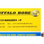 Buffalo Bore Ammunition 9x18mm (9mm Makarov) 95 Grain Jacketed Hollow Point Box of 20